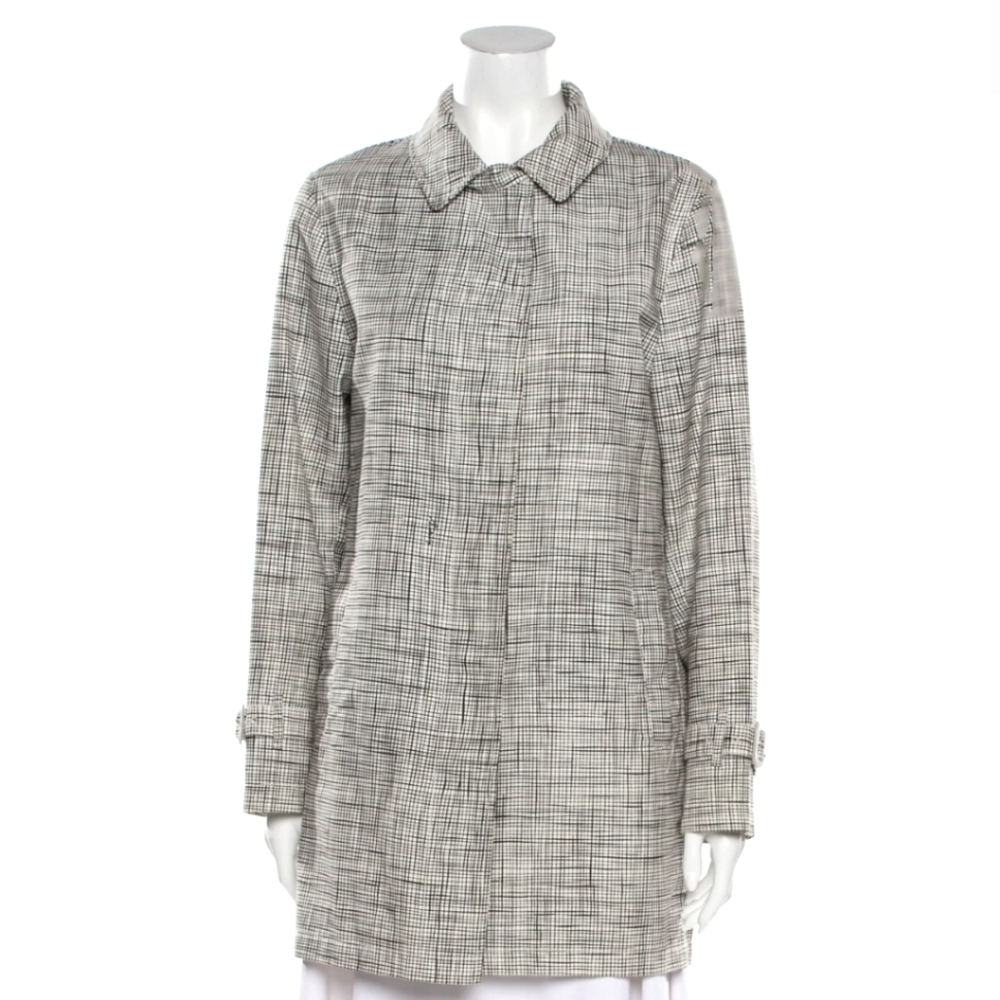 Burberry Plaid Print Coat